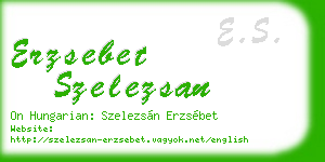 erzsebet szelezsan business card
